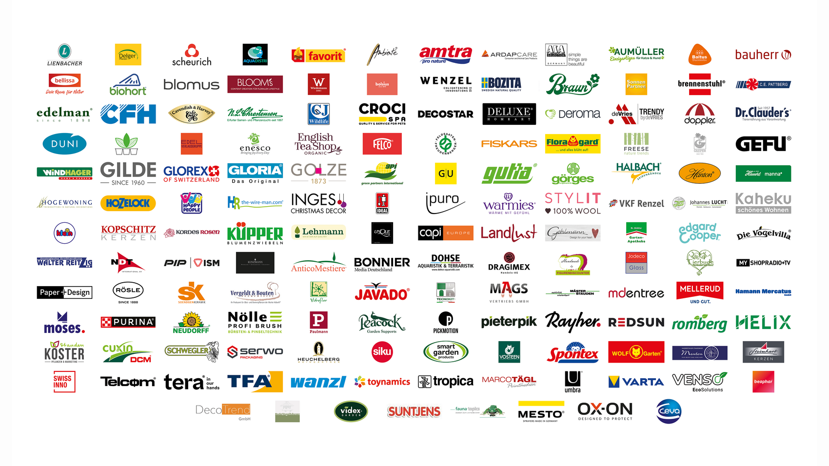Sponsorenwand mit Logos aller weiteren Sponso